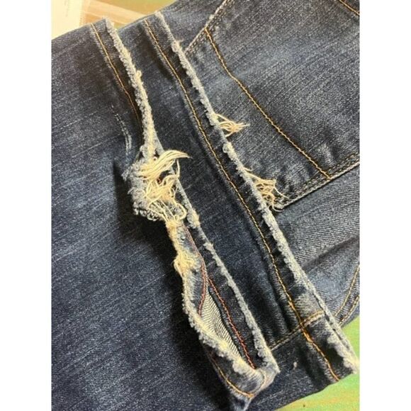 BIG STAR Bootcut Denim Blue Jeans Size 30x32 Distressed Frayed Stretch Low Rise - Picture 6 of 11